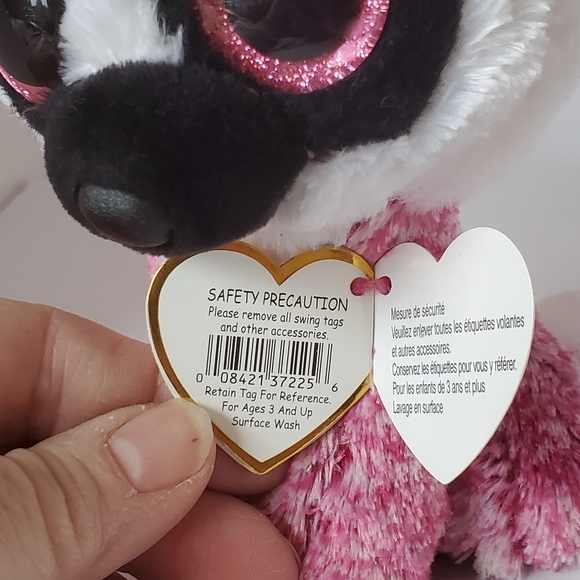 Ty Beanie Boos - LeeAnn The Pink Lemur 6" Collectible Plush Toy - Picture 7 of 9